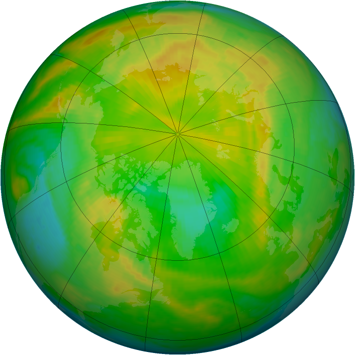 Arctic ozone map for 13 May 1993